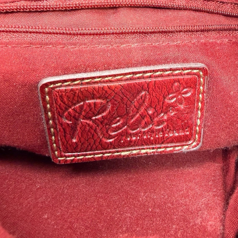 RELIC  Maroon Burgundy Faux Leather Crossbody Shoulder‎ Bag Adjustable Strap - Picture 10 of 10
